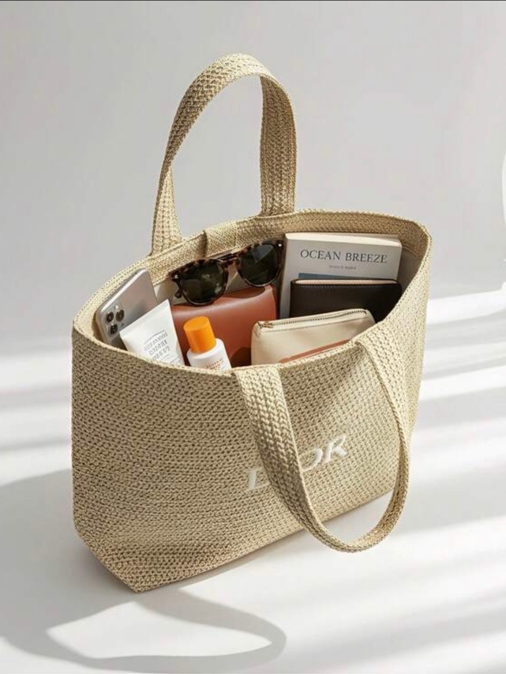 Christian Dior DIOR Woven Straw Tote Bag - Picture 2 of 5